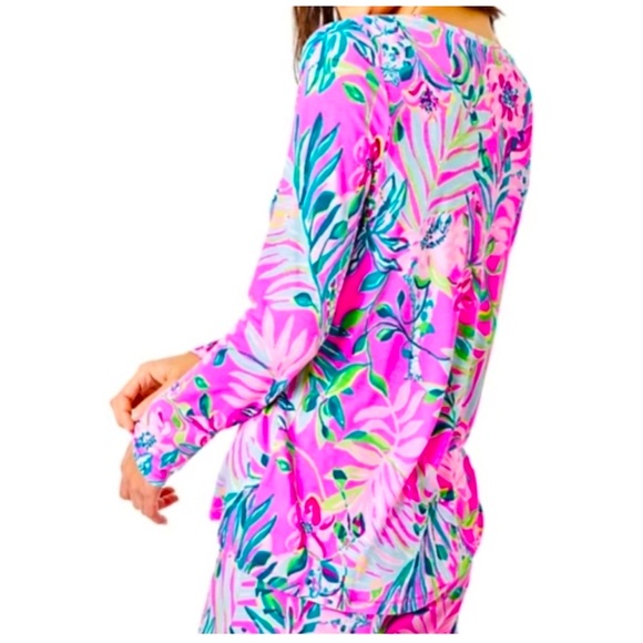 NWT NIP Lilly Pulitzer I'm Feline Fine PJ PANTS & LONG SLEEVE TEE PJ  Set - Picture 2 of 5